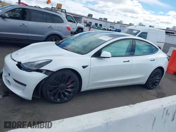 2022 Tesla Model 3 Performance with VIN 5YJ3E1EC6NF111958, listed as a IAAI auction lot 41583972 with 28,431 mi miles and . Bid and sale history available at DreamBid. Image 13.