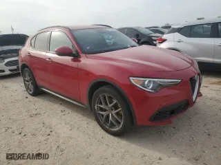 2019 Alfa Romeo Stelvio Ti Sport with VIN ZASPAKBN3K7C43268, listed as a Copart auction lot 49808585 with 0 mi miles and Salvage Title. Bid and sale history available at carsss.com. Image 4.