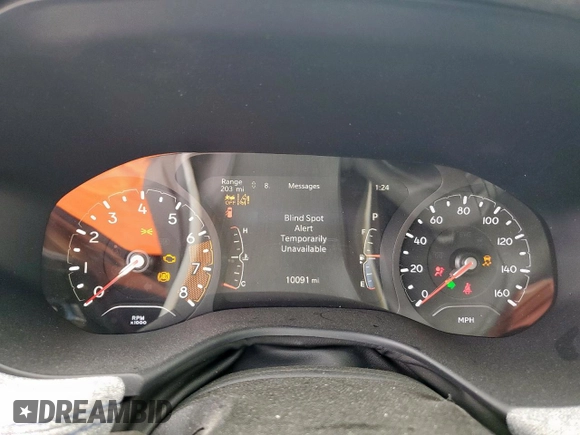 2025 Jeep Compass Sport with VIN 3C4NJDAN0ST515350, listed as a Copart auction lot 55109645 with 10,091 mi miles and Salvage title. Bid and sale history available at DreamBid. Image 9.