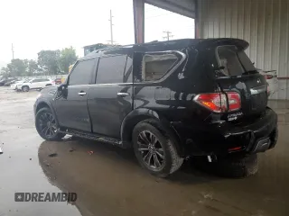 2020 Nissan Armada Platinum with VIN JN8AY2NF5L9360925, listed as a Copart auction lot 73123524 with Not Provided miles and Salvage Title. Bid and sale history available at carsss.com. Image 2.