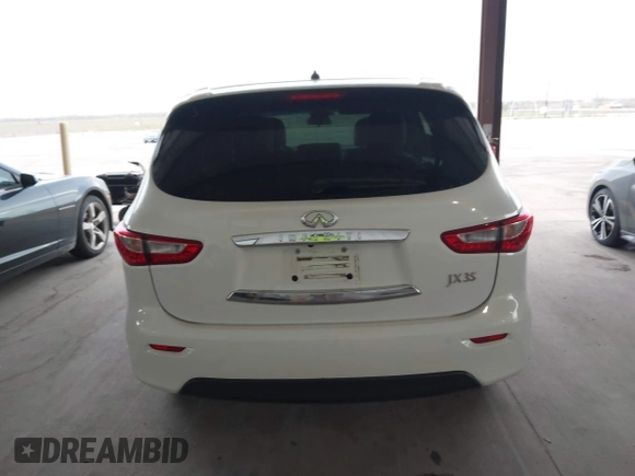 2013 Infiniti JX35 with VIN 5N1AL0MM4DC342673, listed as a IAAI auction lot 41813025 with 125,982 mi miles and . Bid and sale history available at DreamBid. Image 16.