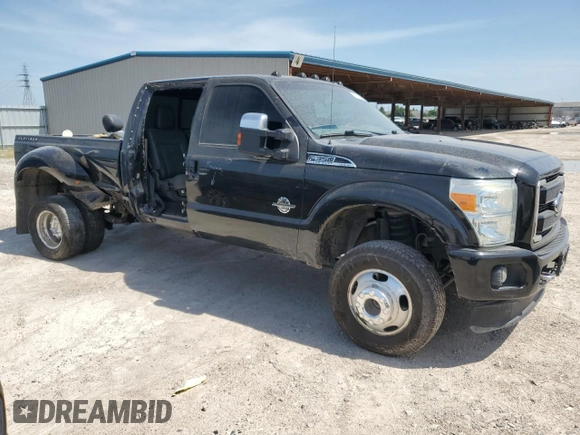 2015 Ford F-350 Lariat with VIN 1FT8W3DT1FEC78179, listed as a Copart auction lot 56387975 with 221,280 mi miles and Salvage title. Bid and sale history available at DreamBid. Image 4.