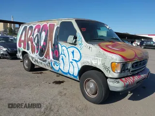 2002 Ford Econoline Cargo with VIN 1FTNE24L42HB67506, listed as a IAAI auction lot 42056517 with 197,394 mi miles and . Bid and sale history available at DreamBid. Image 1.