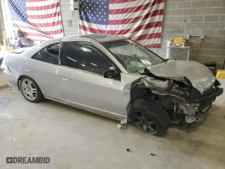 2001 Honda Civic EX with VIN 1HGEM21921L040519, listed as a Copart auction lot 52630005 with 0 mi miles and Salvage Title. Bid and sale history available at carsss.com. Image 4.