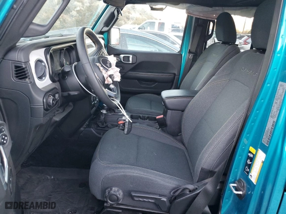 2024 Jeep Wrangler Sahara with VIN 1C4PJXEG2RW237934, listed as a Copart auction lot 79014644 with 15,122 mi miles and Salvage Title. Bid and sale history available at carsss.com. Image 7.