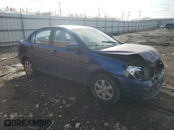 2010 Hyundai Accent GLS with VIN KMHCN4AC7AU453990, listed as a Copart auction lot 46667245 with 69,202 mi miles and Salvage Title. Bid and sale history available at carsss.com. Image 4.