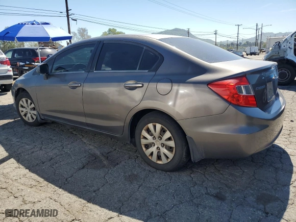2012 Honda Civic Sdn LX with VIN 19XFB2F50CE304007, listed as a Copart auction lot 49534745 with 329,732 mi miles and Clean Title. Bid and sale history available at carsss.com. Image 2.