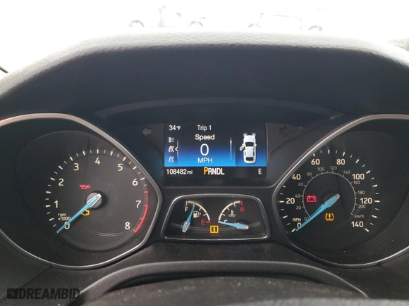 2017 Ford Focus SE with VIN 1FADP3K29HL225269, listed as a Copart auction lot 45037915 with 108,482 mi miles and Salvage Title. Bid and sale history available at carsss.com. Image 9.