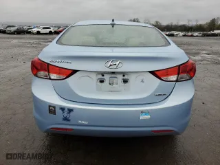 2013 Hyundai Elantra Limited with VIN KMHDH4AE7DU595872, listed as a Copart auction lot 52130425 with 0 mi miles and Salvage Title. Bid and sale history available at carsss.com. Image 6.