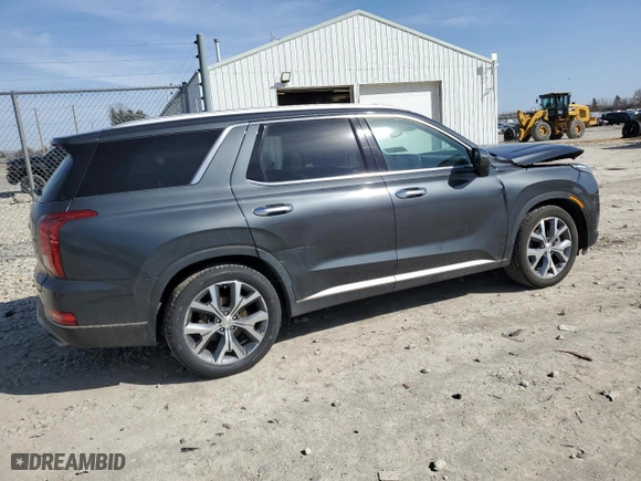 2020 Hyundai Palisade SEL with VIN KM8R4DHE8LU062211, listed as a Copart auction lot 49694245 with 55,160 mi miles and Salvage Title. Bid and sale history available at carsss.com. Image 3.