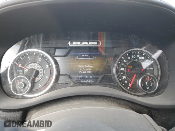 2024 Ram 3500 Laramie with VIN 3C63R3JLXRG218900, listed as a Copart auction lot 46498905 with 41,630 mi miles and Salvage Title. Bid and sale history available at carsss.com. Image 9.