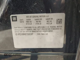 2014 Chevrolet Cruze 1LT with VIN 1G1PC5SBXE7306387, listed as a IAAI auction lot 42710539 with 234,016 mi miles and . Bid and sale history available at DreamBid. Image 9.