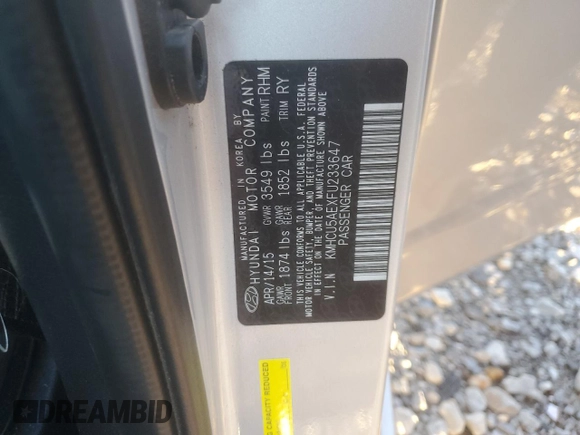 2015 Hyundai Accent Sport with VIN KMHCU5AEXFU233647, listed as a Copart auction lot 80048004 with 90,875 mi miles and Salvage Title. Bid and sale history available at carsss.com. Image 12.