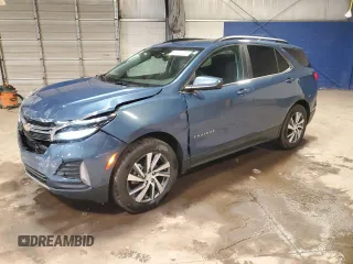 2024 Chevrolet Equinox LT with VIN 3GNAXUEG1RL177483, listed as a Copart auction lot 47187225 with 22,107 mi miles and Salvage Title. Bid and sale history available at DreamBid. Image 1.