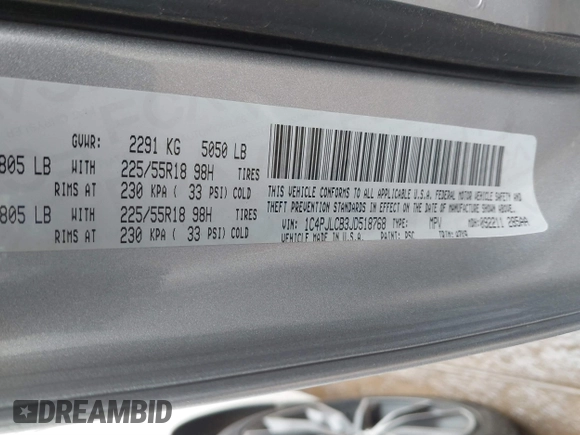 2018 Jeep Cherokee Latitude with VIN 1C4PJLCB3JD518768, listed as a IAAI auction lot 41421907 with 81,164 mi miles and . Bid and sale history available at DreamBid. Image 9.