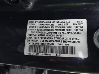 2018 Honda CR-V EX with VIN 7FARW1H59JE009444, listed as a IAAI auction lot 41903904 with 179,978 mi miles. Bid and sale history available at carsss.com. Image 9.