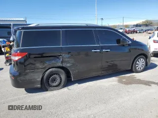 2014 Nissan Quest S with VIN JN8AE2KP1E9101597, listed as a Copart auction lot 46313225 with 104,410 mi miles and Salvage Title. Bid and sale history available at carsss.com. Image 3.