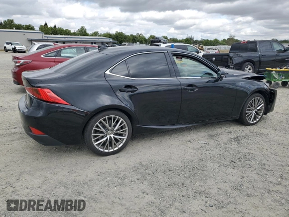 2017 Lexus IS with VIN JTHBA1D27H5054352, listed as a Copart auction lot 54737955 with 71,141 mi miles and Salvage Title. Bid and sale history available at carsss.com. Image 3.