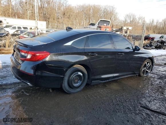 2020 Honda Accord Sedan Sport with VIN 1HGCV1F3XLA085595, listed as a Copart auction lot 86136864 with 0 mi miles and Salvage Title. Bid and sale history available at carsss.com. Image 3.