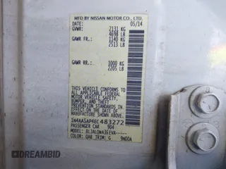 2014 Nissan Maxima SV с VIN 1N4AA5AP4EC483272, выставлен на аукционе IAAI как лот 41668364 с пробегом 186 132 миль миль и . История ставок и продаж доступна на DreamBid. Изображение 9.