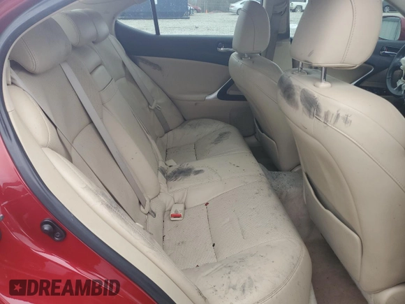 2007 Lexus IS with VIN JTHBK262875040801, listed as a Copart auction lot 48051995 with 153,815 mi miles and Salvage Title. Bid and sale history available at carsss.com. Image 10.