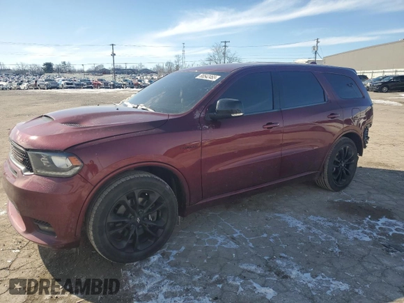 2020 Dodge Durango R/T with VIN 1C4SDJCT5LC370081, listed as a Copart auction lot 88542465 with 109,724 mi miles and Salvage title. Bid and sale history available at DreamBid. Image 1.
