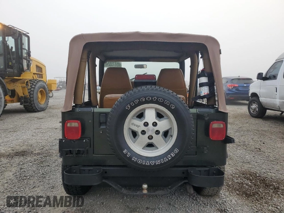 1995 Jeep Wrangler S with VIN 1J4FY19P4SP224403, listed as a Copart auction lot 85573324 with 0 mi miles and Salvage Title. Bid and sale history available at carsss.com. Image 6.