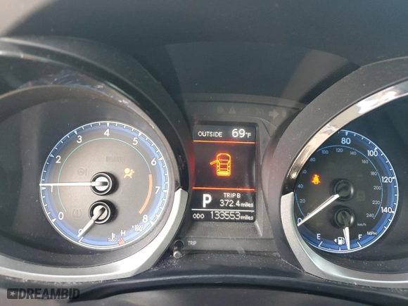2016 Toyota Corolla L with VIN 5YFBURHE2GP497571, listed as a Copart auction lot 50950475 with 133,553 mi miles and Salvage Title. Bid and sale history available at carsss.com. Image 9.