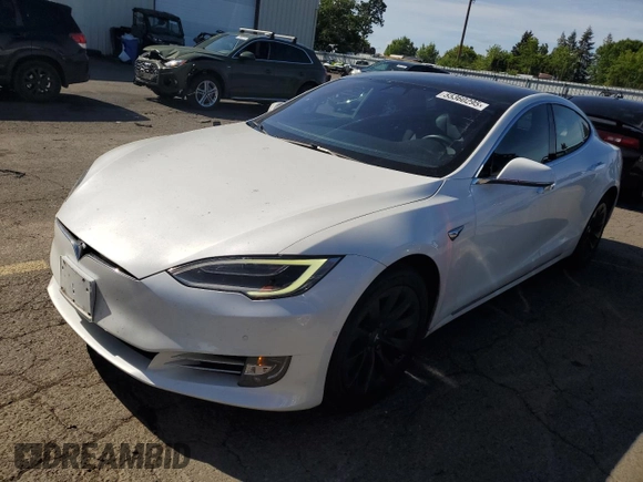 2019 Tesla Model S 100D with VIN 5YJSA1E41KF330631, listed as a Copart auction lot 55360295 with 52,245 mi miles and Salvage title. Bid and sale history available at DreamBid. Image 1.
