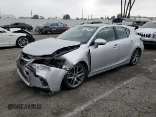 2015 Lexus CT 200h with VIN JTHKD5BH0F2214852, listed as a Copart auction lot 62332855 with 74,464 mi miles and Salvage title. Bid and sale history available at DreamBid. Image 1.