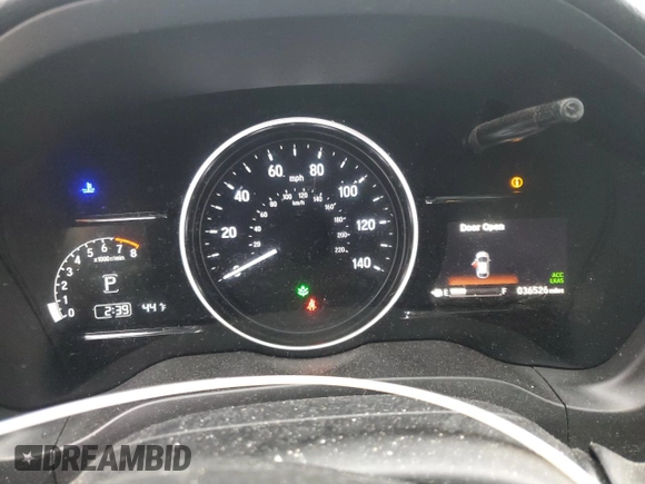 2022 Honda HR-V EX with VIN 3CZRU6H56NM729052, listed as a Copart auction lot 42861705 with 36,526 mi miles and Salvage Title. Bid and sale history available at DreamBid. Image 9.