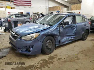2015 Subaru Impreza 2.0i z VIN JF1GPAA64FH302085, wystawiony jako Copart lot #53548765 z przebiegiem 159 995 mil mil oraz Szkoda całkowita • Salvage title. Historia ofert i sprzedaży dostępna na DreamBid. Obrazek 1.