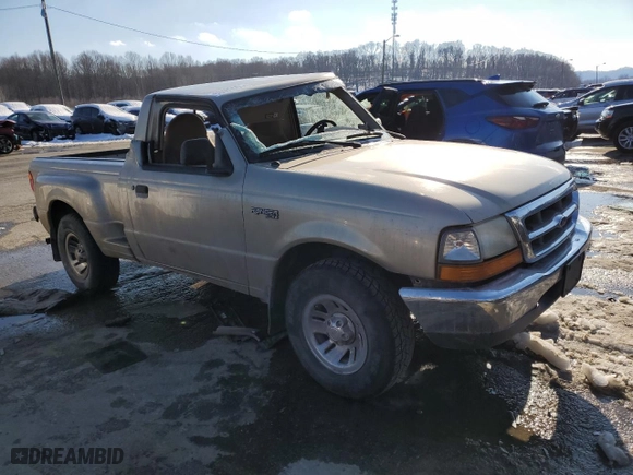 1999 Ford Ranger XL with VIN 1FTYR10C8XPB98708, listed as a Copart auction lot 88489705 with 262,336 mi miles and Salvage Title. Bid and sale history available at carsss.com. Image 4.