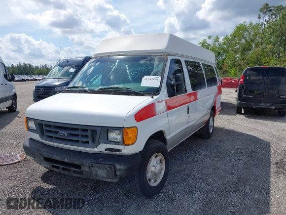 2006 Ford Econoline Cargo with VIN 1FTNS24W36DB38272, listed as a IAAI auction lot 41542894 with 211,370 mi miles. Bid and sale history available at carsss.com. Image 2.