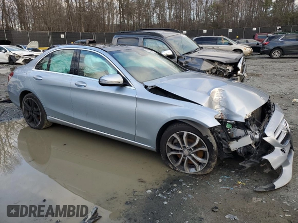 2016 Mercedes-Benz C 300 Luxury with VIN 55SWF4KB8GU147580, listed as a Copart auction lot 87347924 with Not Provided miles and Salvage Title. Bid and sale history available at DreamBid. Image 4.