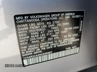 2022 Volkswagen Atlas 3.6L V6 SEL R-Line with VIN 1V2AR2CA2NC505987, listed as a Copart auction lot 61522024 with 57,703 mi miles and Salvage Title. Bid and sale history available at carsss.com. Image 13.