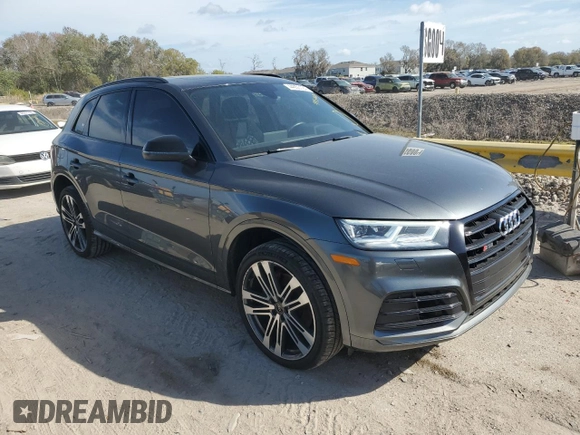 2020 Audi SQ5 Premium Plus with VIN WA1B4AFY5L2119830, listed as a Copart auction lot 44950124 with 25,527 mi miles and . Bid and sale history available at DreamBid. Image 4.