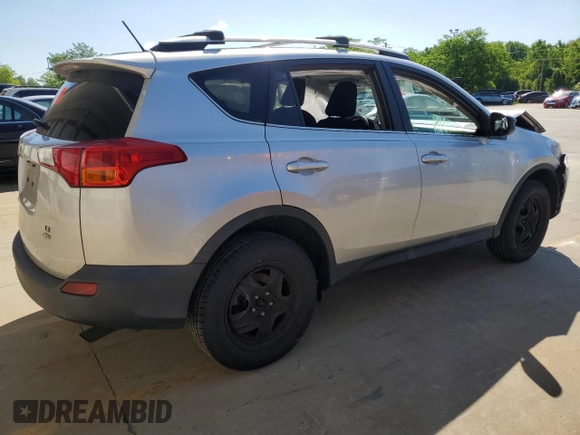 2015 Toyota RAV4 LE with VIN 2T3BFREV2FW406978, listed as a Copart auction lot 58397465 with 129,870 mi miles and Salvage title. Bid and sale history available at DreamBid. Image 3.