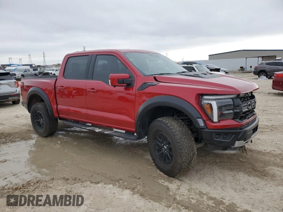 2024 Ford F-150 Raptor with VIN 1FTFW1RG6RFB13248, listed as a Copart auction lot 45015545 with 12,581 mi miles and Salvage Title. Bid and sale history available at DreamBid. Image 4.