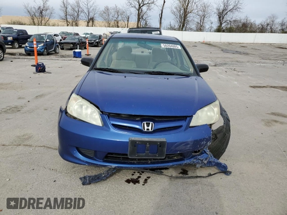2004 Honda Civic VP with VIN 1HGES16324L015905, listed as a Copart auction lot 50204805 with 267,049 mi miles and Salvage Title. Bid and sale history available at carsss.com. Image 5.