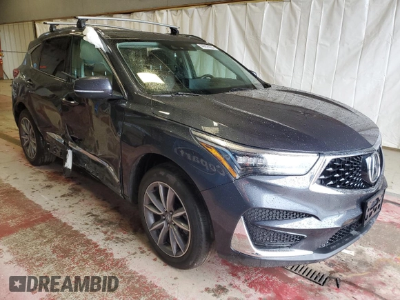 2021 Acura RDX w/Technology Package with VIN 5J8TC2H54ML010147, listed as a Copart auction lot 49976054 with 0 mi miles and Salvage Title. Bid and sale history available at carsss.com. Image 4.