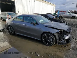 2025 Mercedes-Benz CLA with VIN W1K5J5BB7SN509299, listed as a Copart auction lot 80090914 with 1,677 mi miles and Salvage Title. Bid and sale history available at carsss.com. Image 4.