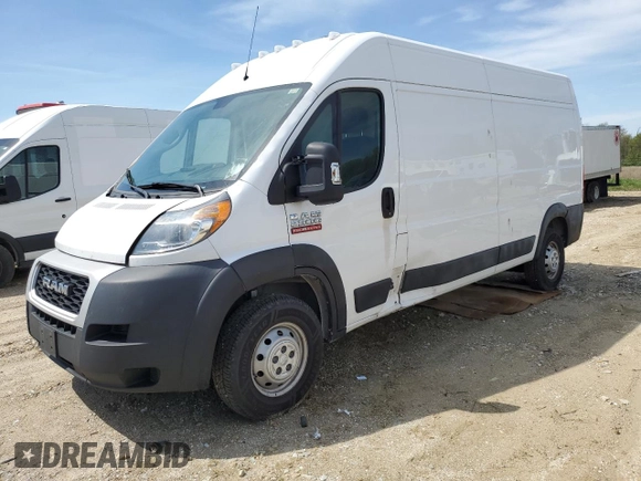 2019 Ram ProMaster Cargo with VIN 3C6TRVDG4KE543649, listed as a Copart auction lot 53811635 with 233,230 mi miles and Clean Title. Bid and sale history available at DreamBid. Image 1.
