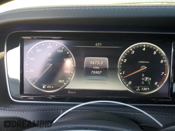 2016 Mercedes-Benz S 550 with VIN WDDUG8CBXGA212892, listed as a Copart auction lot 43206735 with 75,907 mi miles and Salvage Title. Bid and sale history available at carsss.com. Image 9.