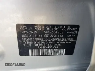 2013 Hyundai Elantra GT with VIN KMHD35LEXDU109993, listed as a Copart auction lot 72182534 with 79,647 mi miles and Salvage Title. Bid and sale history available at carsss.com. Image 12.