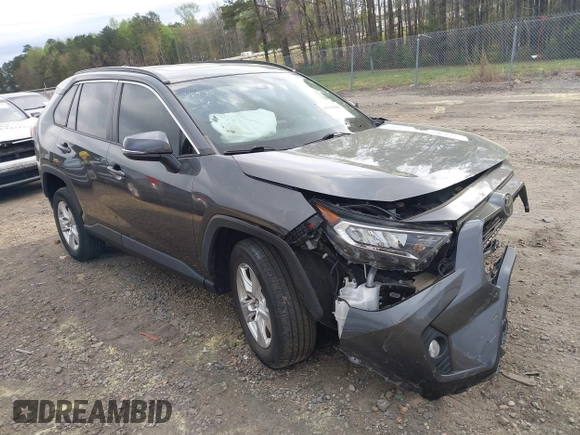 2020 Toyota RAV4 XLE with VIN 2T3P1RFV6LC124231, listed as a IAAI auction lot 41929008 with 49,592 mi miles. Bid and sale history available at carsss.com. Image 1.