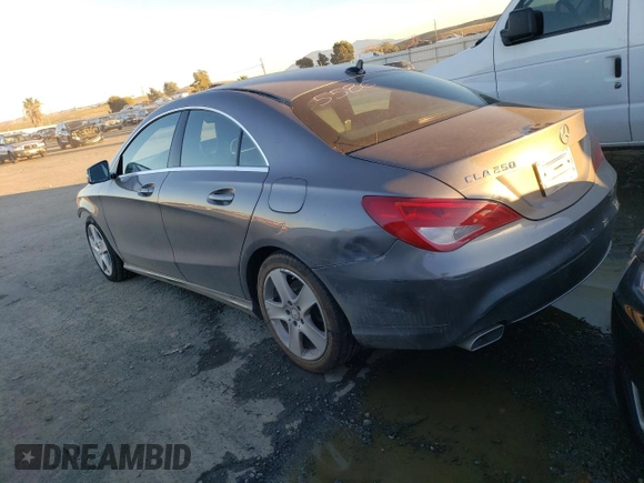 2016 Mercedes-Benz CLA 250 with VIN WDDSJ4EB5GN356955, listed as a Copart auction lot 79602133 with 62,215 mi miles and . Bid and sale history available at DreamBid. Image 2.