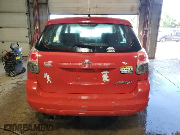 2006 Toyota Matrix STD with VIN 2T1KR32E96C603651, listed as a Copart auction lot 61500995 with 192,651 mi miles and Salvage title. Bid and sale history available at DreamBid. Image 6.