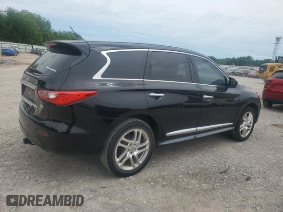 2013 Infiniti JX35 with VIN 5N1AL0MN4DC302540, listed as a Copart auction lot 55790725 with 190,042 mi miles and Clean Title. Bid and sale history available at DreamBid. Image 3.