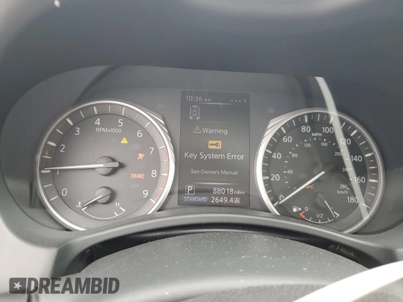 2018 Infiniti Q50 Luxe with VIN JN1EV7APXJM364158, listed as a Copart auction lot 60729825 with 88,018 mi miles and Salvage title. Bid and sale history available at DreamBid. Image 9.